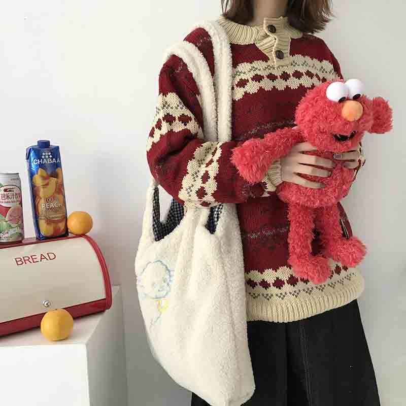 Women's Shopping Bag with Embroidery Women's Shopping Bag with Embroidery