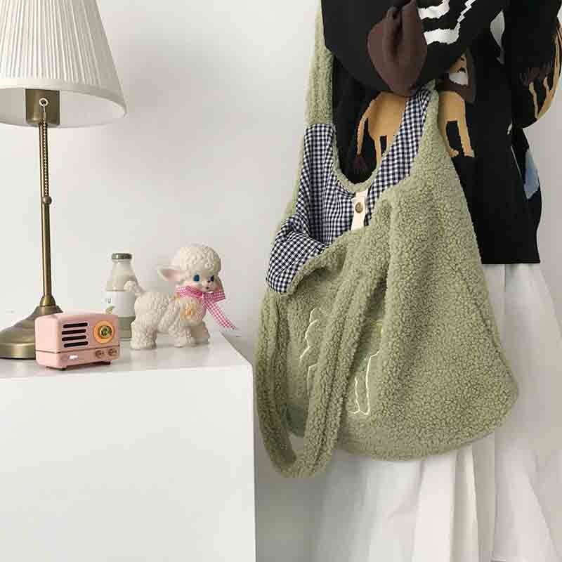 Women's Shopping Bag with Embroidery Women's Shopping Bag with Embroidery