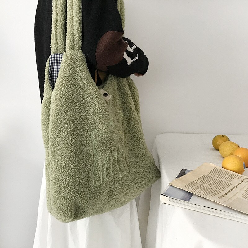Women's Shopping Bag with Embroidery Women's Shopping Bag with Embroidery