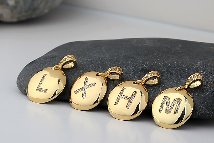 Women's Crystal Initial Necklace Women's Crystal Initial Necklace