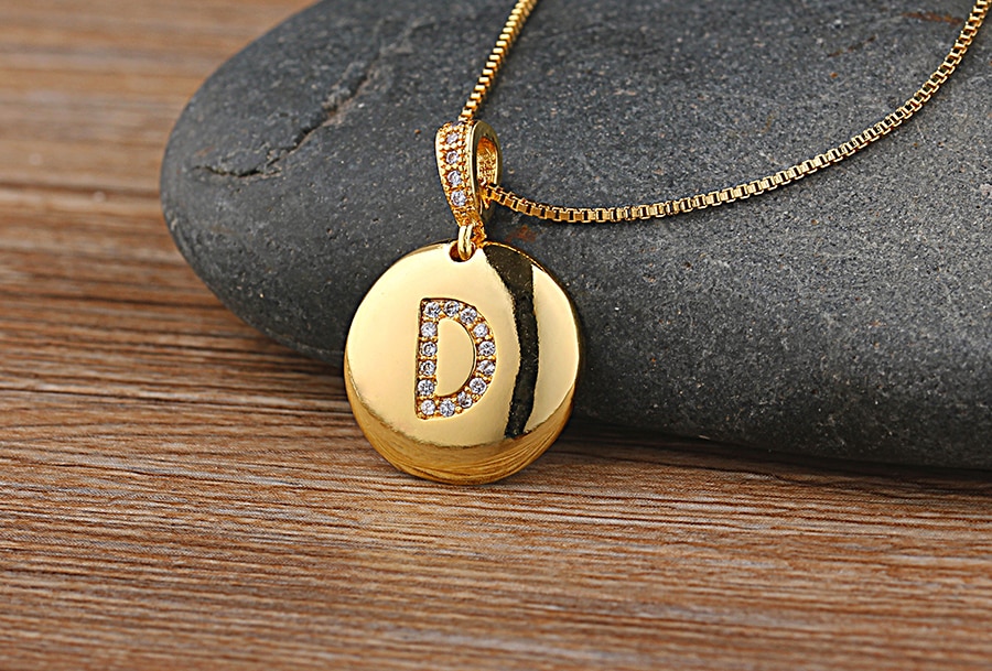 Women's Crystal Initial Necklace Women's Crystal Initial Necklace