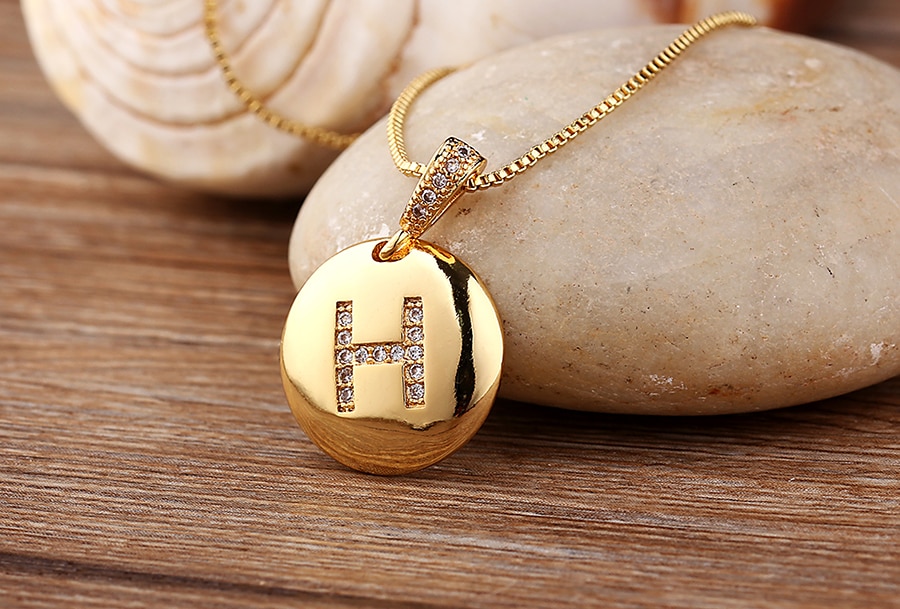 Women's Crystal Initial Necklace Women's Crystal Initial Necklace