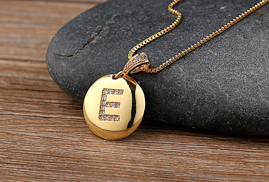 Women's Crystal Initial Necklace Women's Crystal Initial Necklace