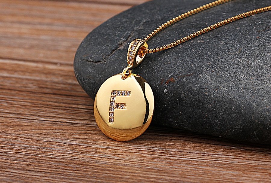 Women's Crystal Initial Necklace Women's Crystal Initial Necklace