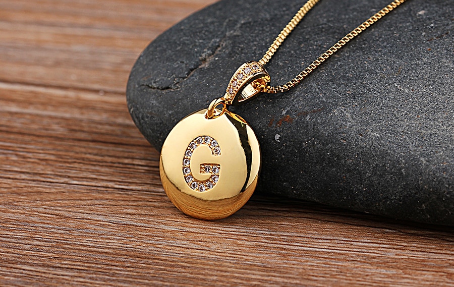 Women's Crystal Initial Necklace Women's Crystal Initial Necklace