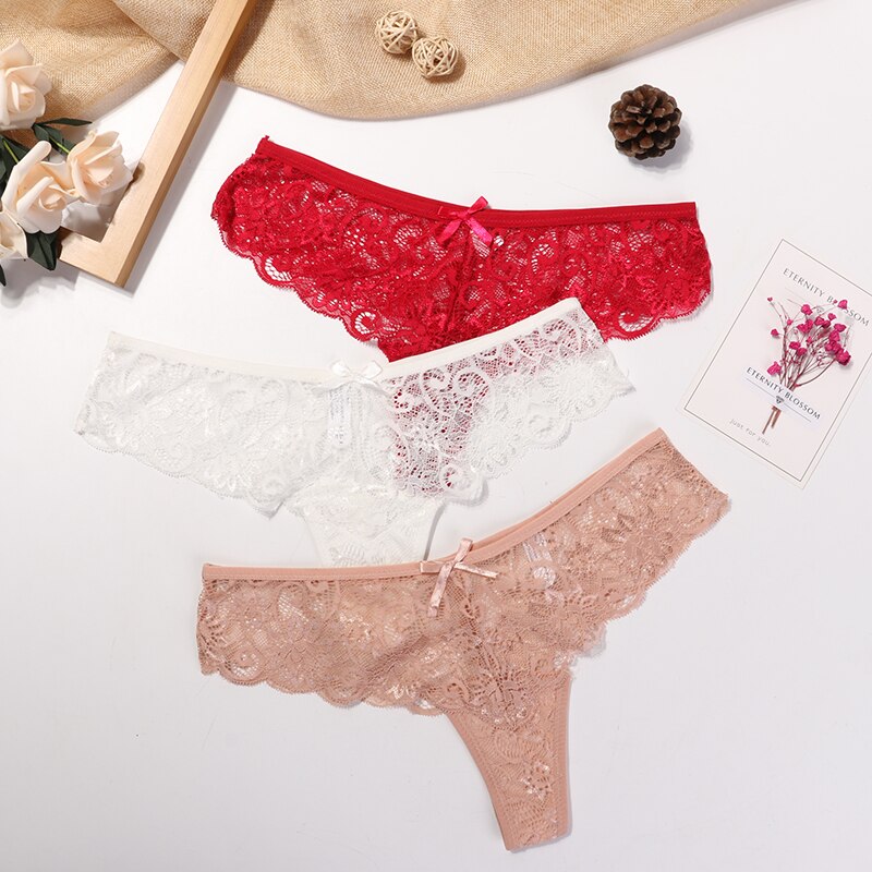 Women's Lace Sexy G-String 3 Pcs Set Women's Lace Sexy G-String 3 Pcs Set