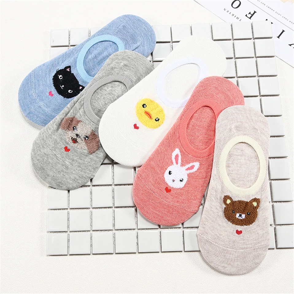 Women's Lovely Animals Print Socks 5 Pairs Set Women's Lovely Animals Print Socks 5 Pairs Set