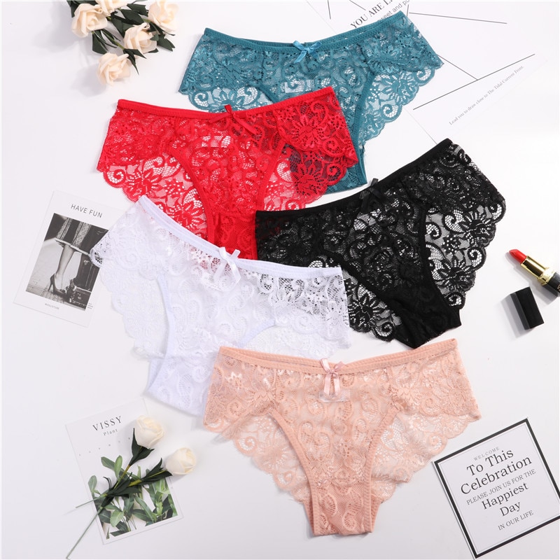 Women's Floral Lace Panties Set
