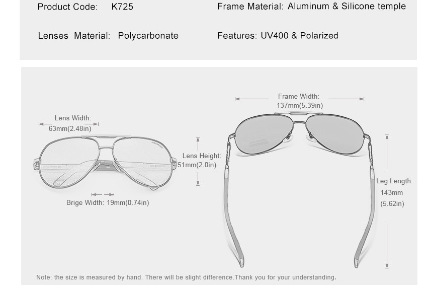 Men's Classic Design Polarized Aluminum Sunglasses Men's Classic Design Polarized Aluminum Sunglasses