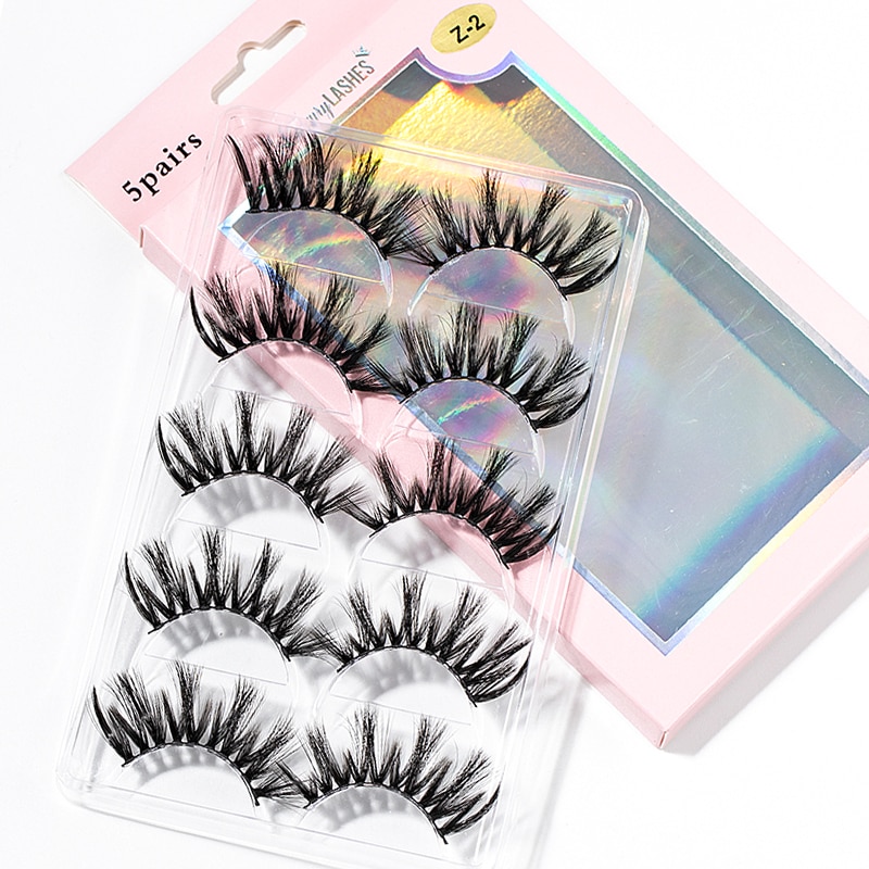15-25 mm 3D Cross Eyelashes 5 Pairs Set 15-25 mm 3D Cross Eyelashes 5 Pairs Set