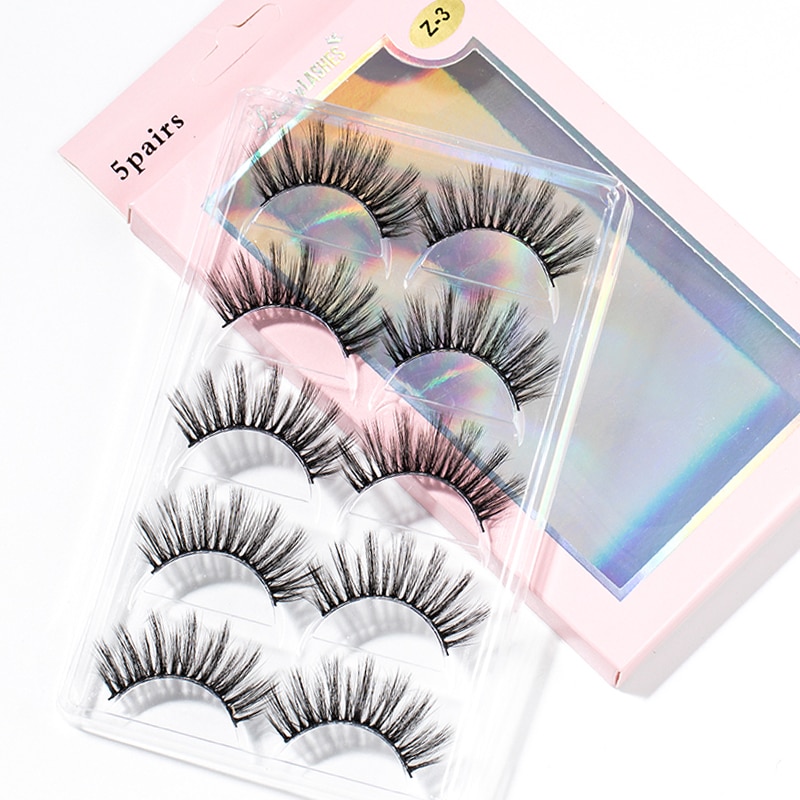 15-25 mm 3D Cross Eyelashes 5 Pairs Set 15-25 mm 3D Cross Eyelashes 5 Pairs Set