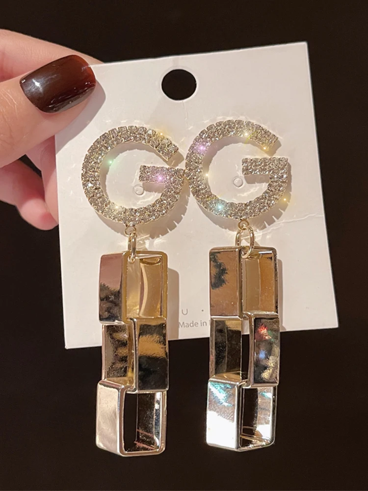 Women's G Shaped Stud Earrings