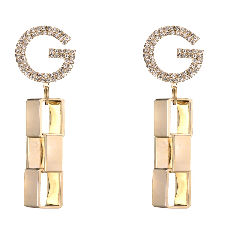 Women's G Shaped Stud Earrings
