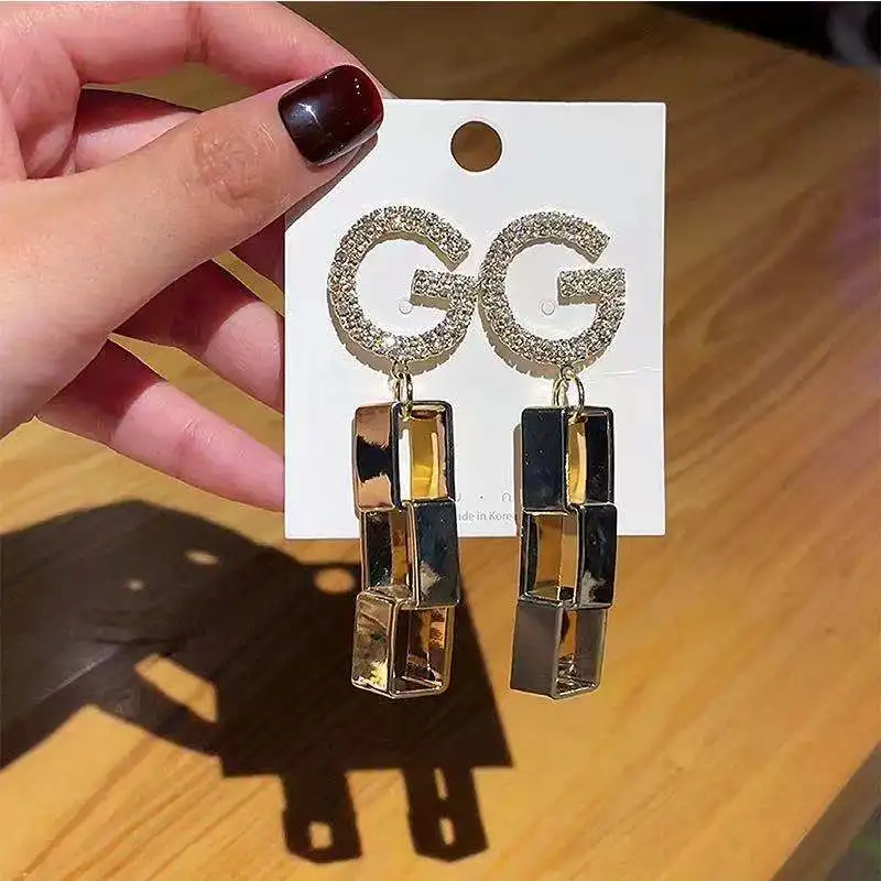 Women's G Shaped Stud Earrings