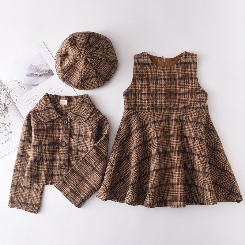 Girls Autumn Wool Clothing Set, 2 Pcs Girls Autumn Wool Clothing Set, 2 Pcs