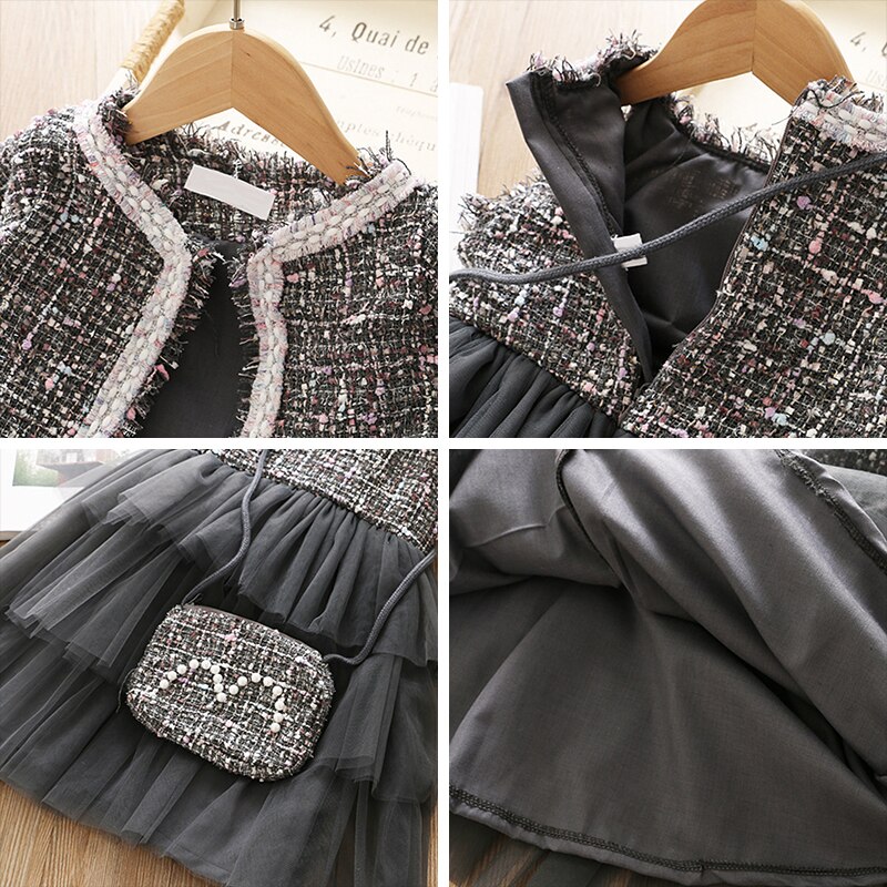 Girls Autumn Wool Clothing Set, 2 Pcs Girls Autumn Wool Clothing Set, 2 Pcs